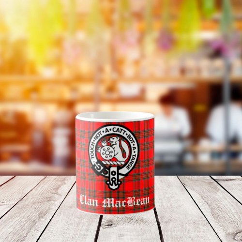 Clan MacBean Crest Badge  Tartan Coffee Mug