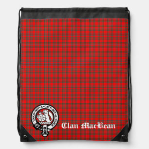 Clan MacBean Crest Badge & Tartan Drawstring Bag