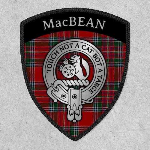 Clan MacBean  MacBain EDIT Crest  Tartan Patch