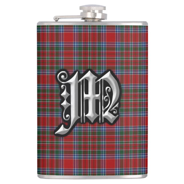 Clan MacBean MacBain Tartan Old Scotland Flask (Front)