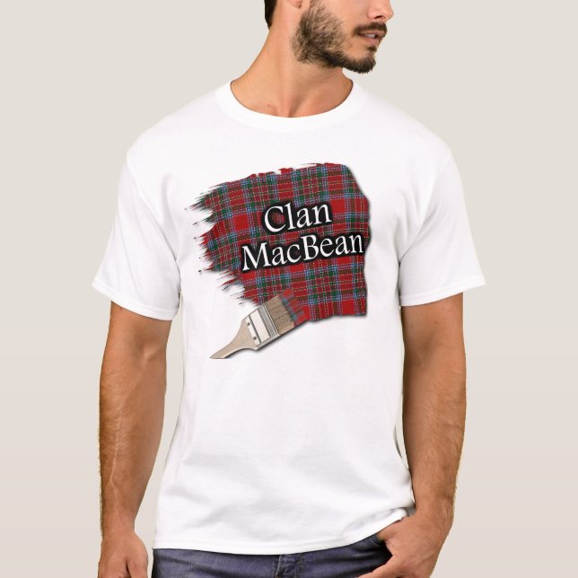 Clan MacBean Scottish Tartan Paint Shirt (Front)