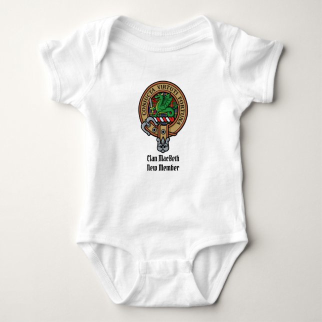 Clan MacBeth Crest Baby Bodysuit (Front)