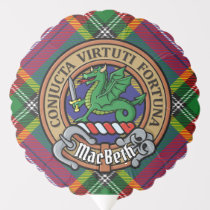 Clan MacBeth Crest over Tartan Balloon