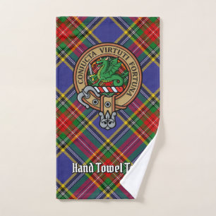 Clan MacBeth Crest over Tartan Bath Towel Set