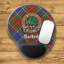 Clan MacBeth Crest over Tartan Gel Mouse Pad