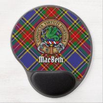 Clan MacBeth Crest over Tartan Gel Mouse Pad