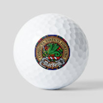 Clan MacBeth Crest over Tartan Golf Balls