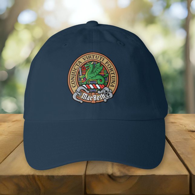 Clan MacBeth Crest over Tartan Hat (Creator Uploaded)