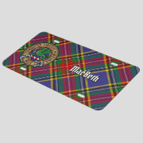 Clan MacBeth Crest over Tartan License Plate