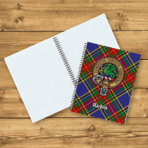 Clan MacBeth Crest over Tartan Notebook