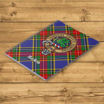 Clan MacBeth Crest over Tartan Notebook
