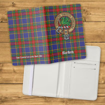 Clan MacBeth Crest over Tartan Passport Holder