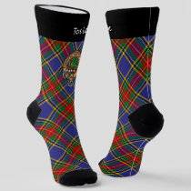 Clan MacBeth Crest over Tartan Socks