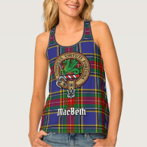 Clan MacBeth Crest over Tartan Tank Top