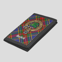 Clan MacBeth Crest over Tartan Trifold Wallet