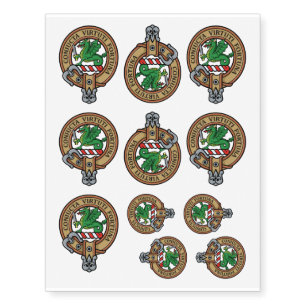 Clan MacBeth Crest Temporary Tattoos