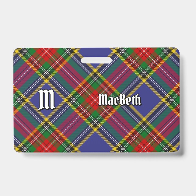 Clan MacBeth Tartan Badge (Front)