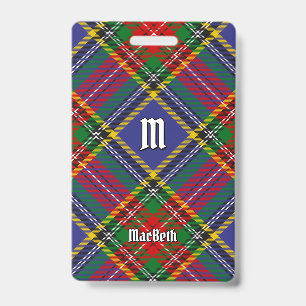 Clan MacBeth Tartan Badge