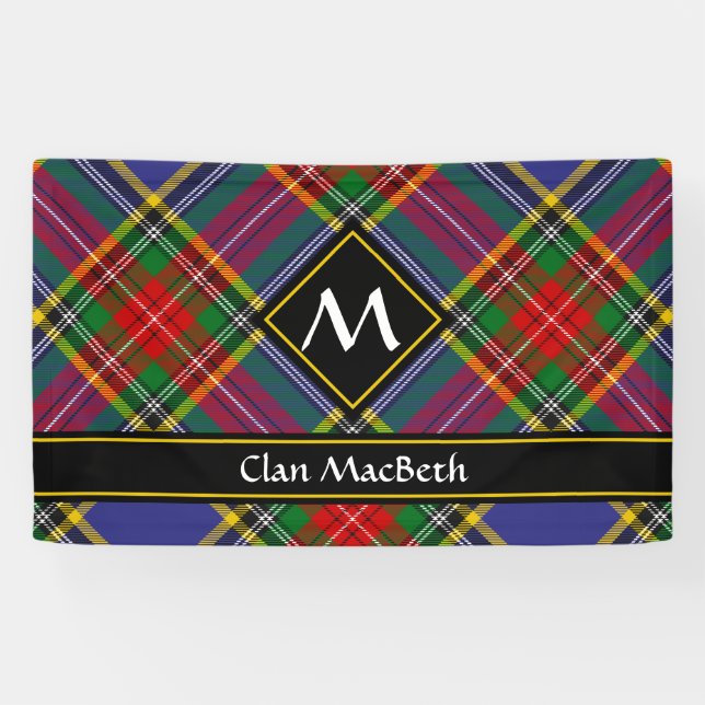 Clan MacBeth Tartan Banner (Horizontal)