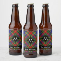 Clan MacBeth Tartan Beer Bottle Label