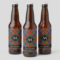 Clan MacBeth Tartan Beer Bottle Label