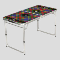 Clan MacBeth Tartan Beer Pong Table