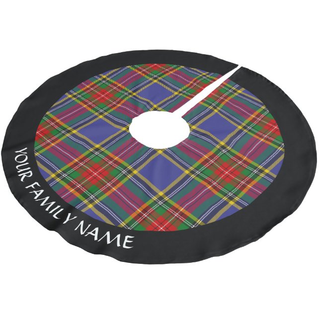 Clan MacBeth Tartan Brushed Polyester Tree Skirt (Angled)
