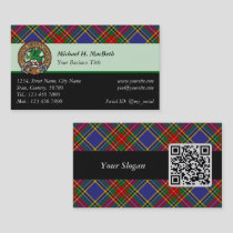 Clan MacBeth Tartan Business Card