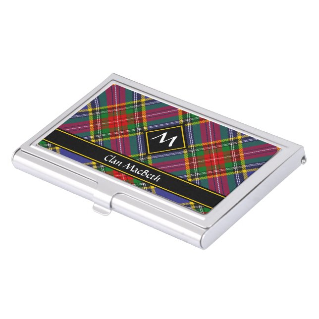 Clan MacBeth Tartan Business Card Case (Front)