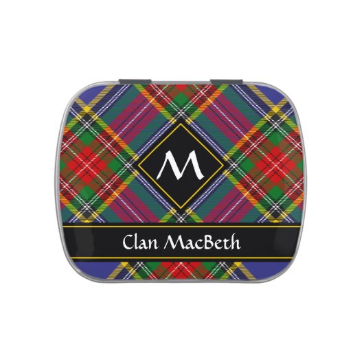 Clan MacBeth Tartan Candy Tin (Top)