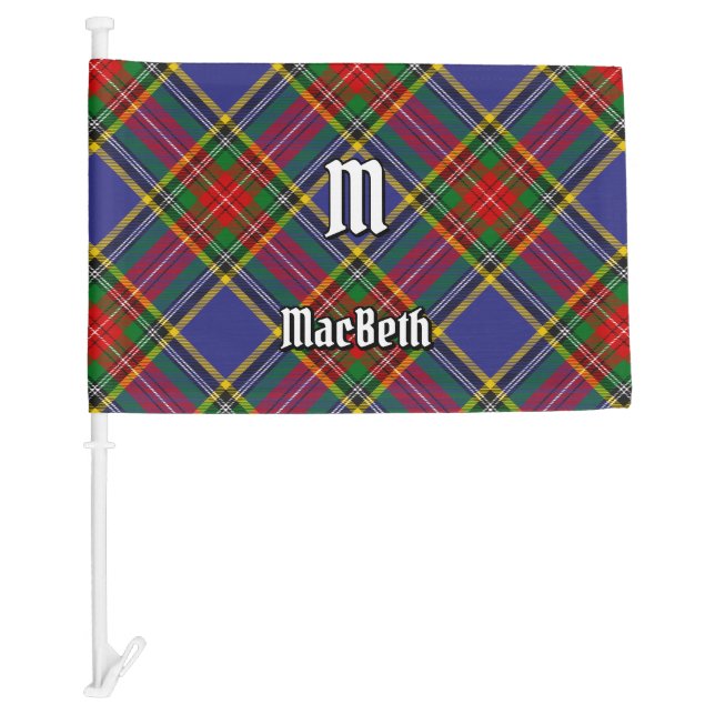 Clan MacBeth Tartan Car Flag (Front)