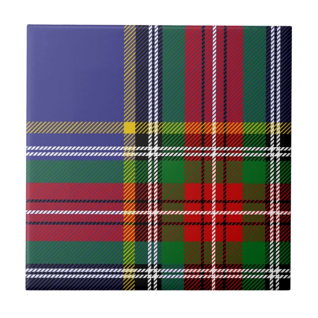 Clan MacBeth Tartan Ceramic Tile (Front)
