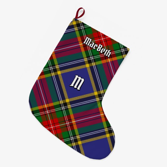 Clan MacBeth Tartan Christmas Stocking (Front (Hanging))