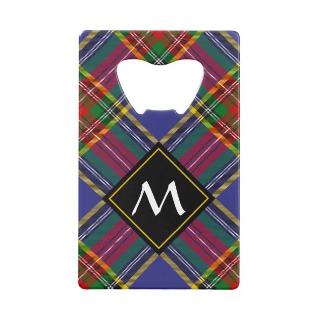 Clan MacBeth Tartan Credit Card Bottle Opener (Front)