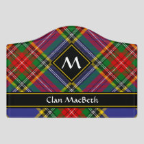 Clan MacBeth Tartan Door Sign