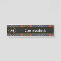 Clan MacBeth Tartan Door Sign