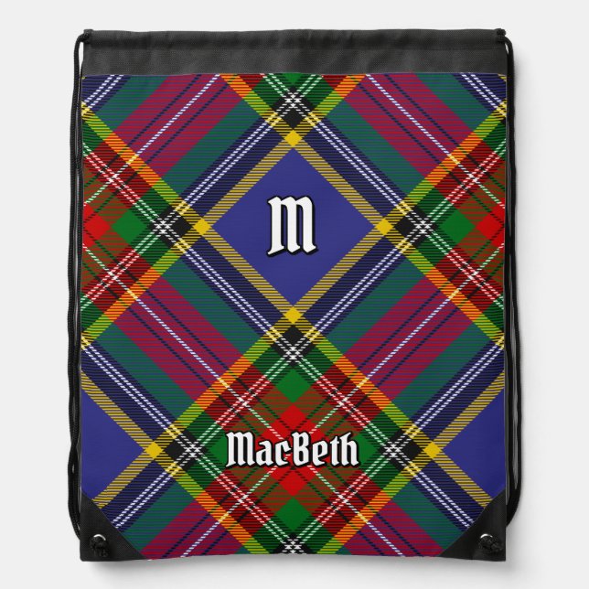 Clan MacBeth Tartan Drawstring Bag (Front)