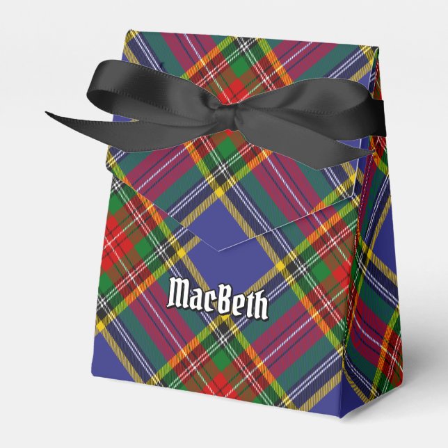 Clan MacBeth Tartan Favor Box (Front Side)