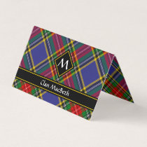 Clan MacBeth Tartan Horizontal Folded Business Card
