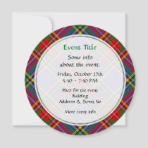 Clan MacBeth Tartan Invitation