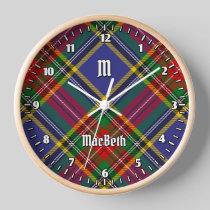 Clan MacBeth Tartan Large Clock