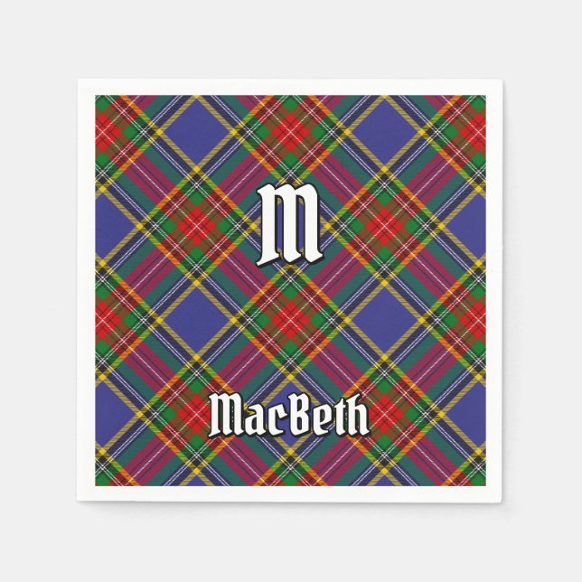 Clan MacBeth Tartan Napkins (Front)