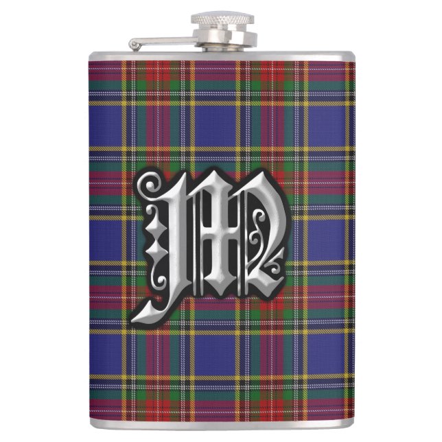 Clan MacBeth Tartan Old Scotland Flask (Front)