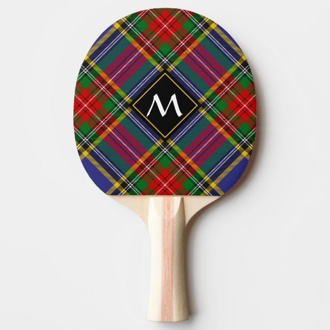 Clan MacBeth Tartan Ping Pong Paddle (Front)