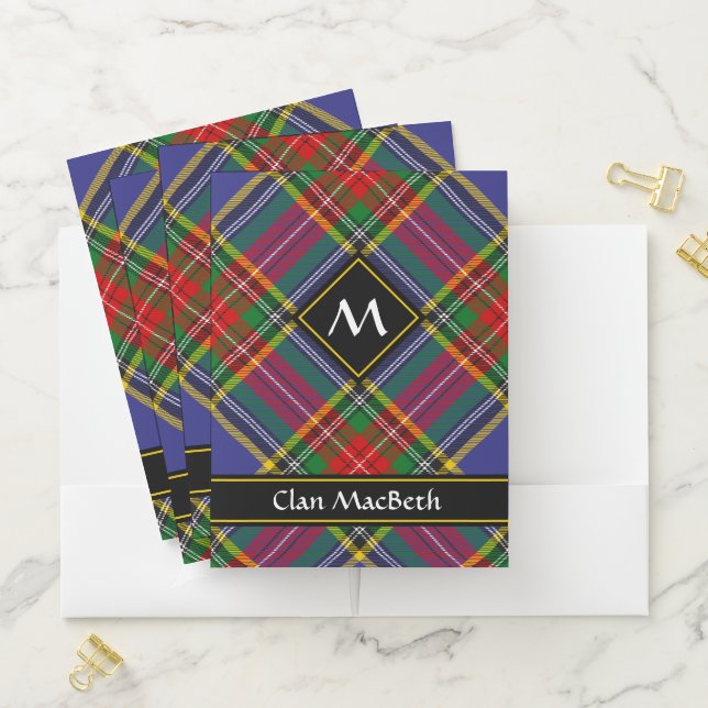 Clan MacBeth Tartan Pocket Folder (In Situ)
