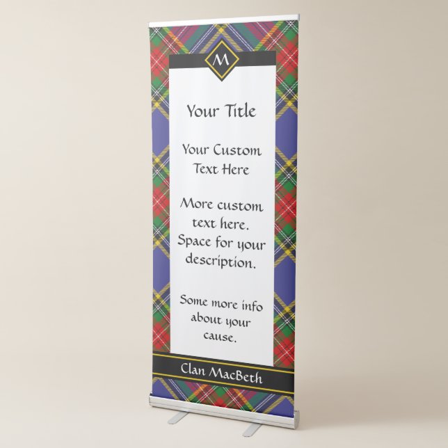 Clan MacBeth Tartan Retractable Banner (3/4)