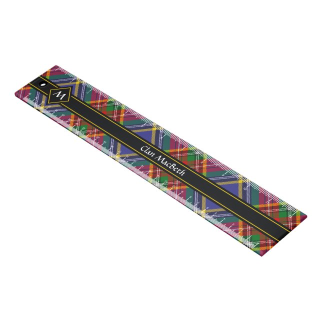 Clan MacBeth Tartan Ruler (Angled)
