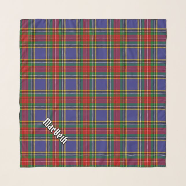 Clan MacBeth Tartan Scarf (Front (Horizontal))
