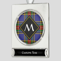 Clan MacBeth Tartan Silver Plated Banner Ornament