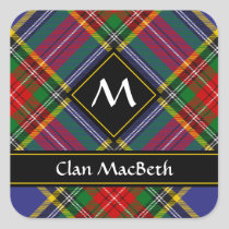 Clan MacBeth Tartan Square Sticker